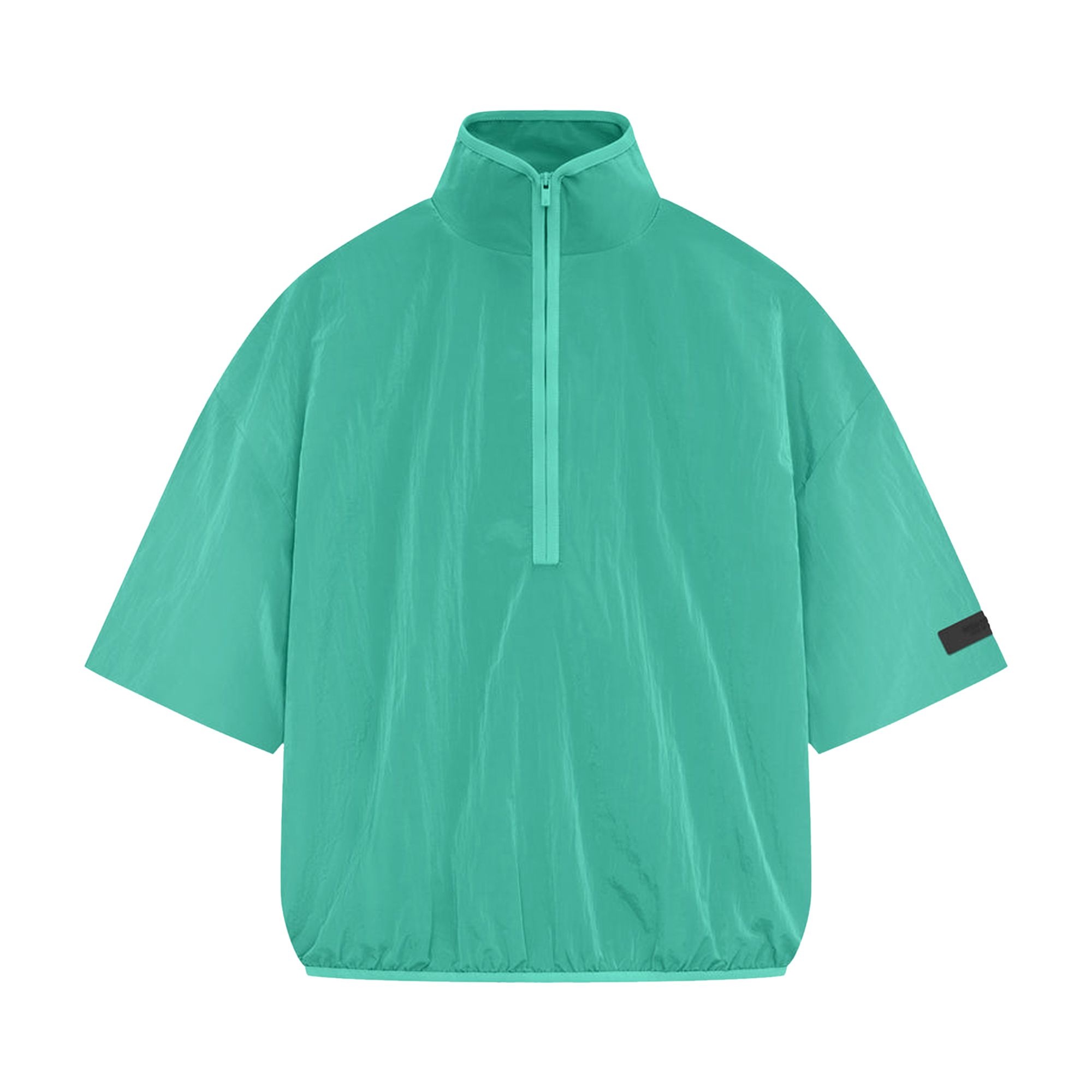 Fear of God Essentials Crinkle Nylon Half Zip Short-Sleeve Shirt 'Mint Leaf' - 1