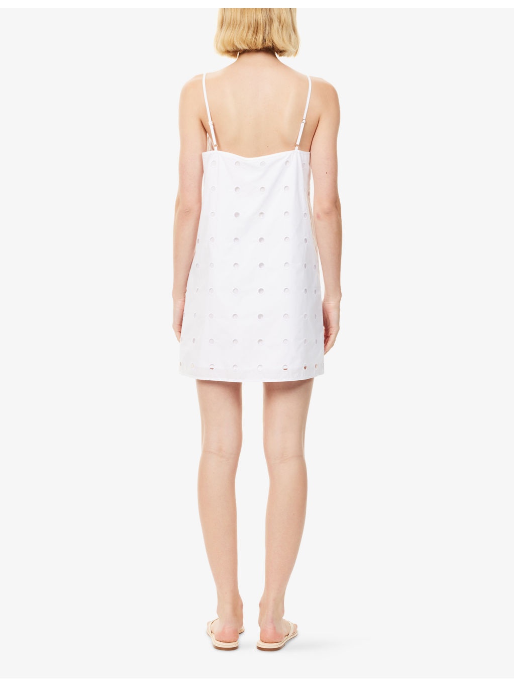 Peggy Broderie Cotton Mini Dress - 4