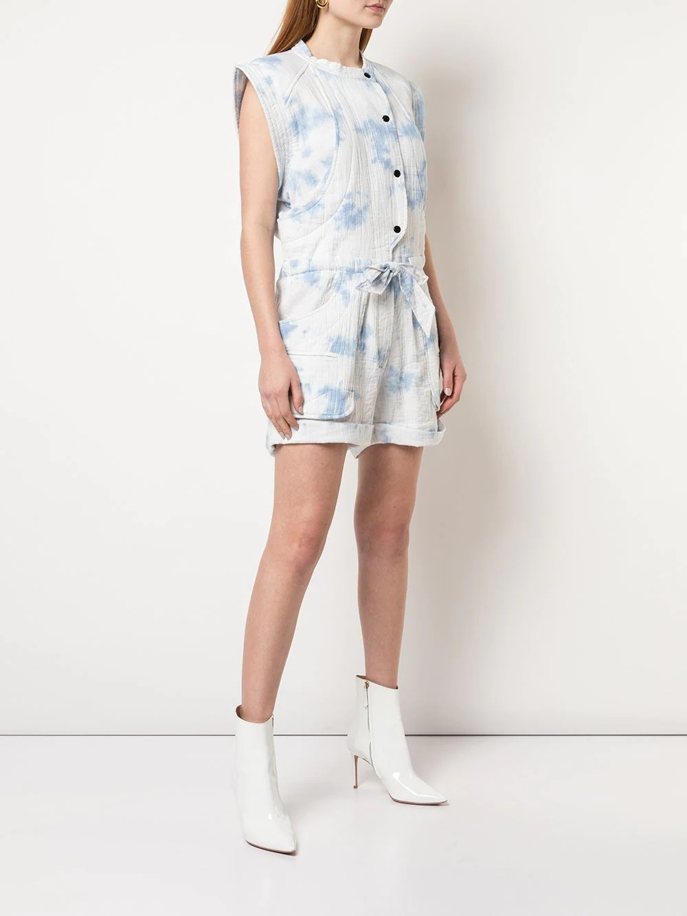 tie dye sky print playsuit - 3