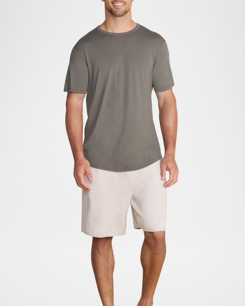 Barefoot Dreams Men's Malibu Collection Cotton Modal Crewneck T-Shirt outlook