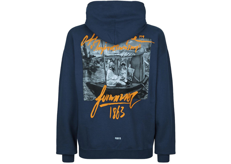 Off-White OFF-WHITE Summer Graphic Print Hoodie Blue/Multicolor outlook