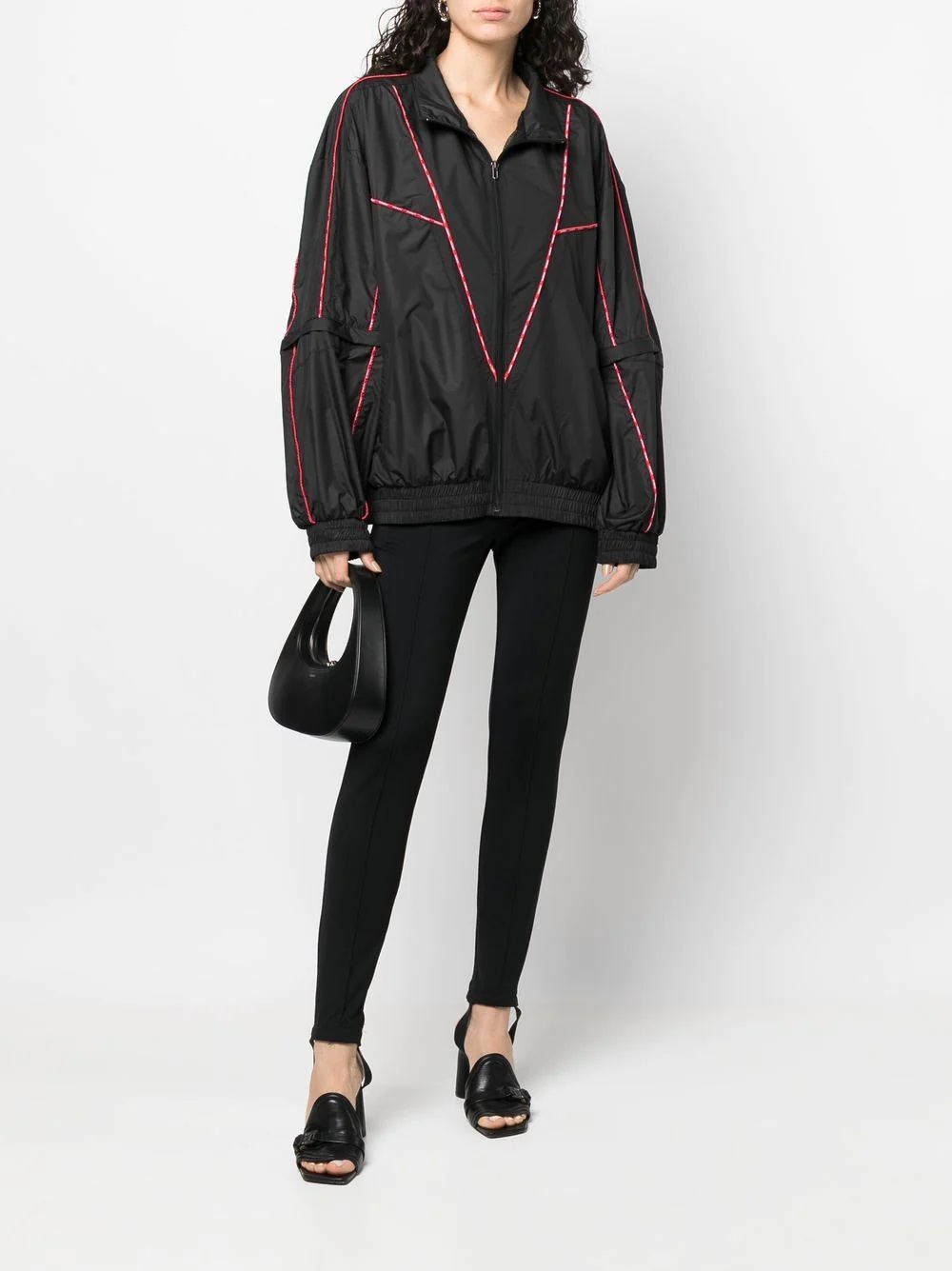 zip-up funnel neck jacket - 3