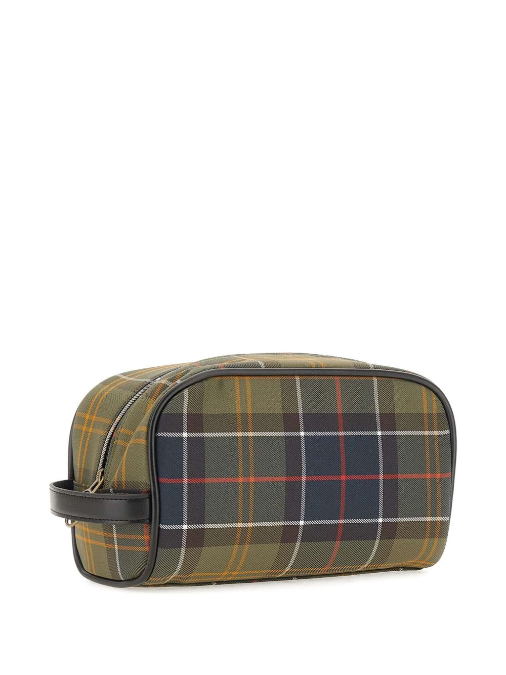 plaid zip-top clutch bag - 2