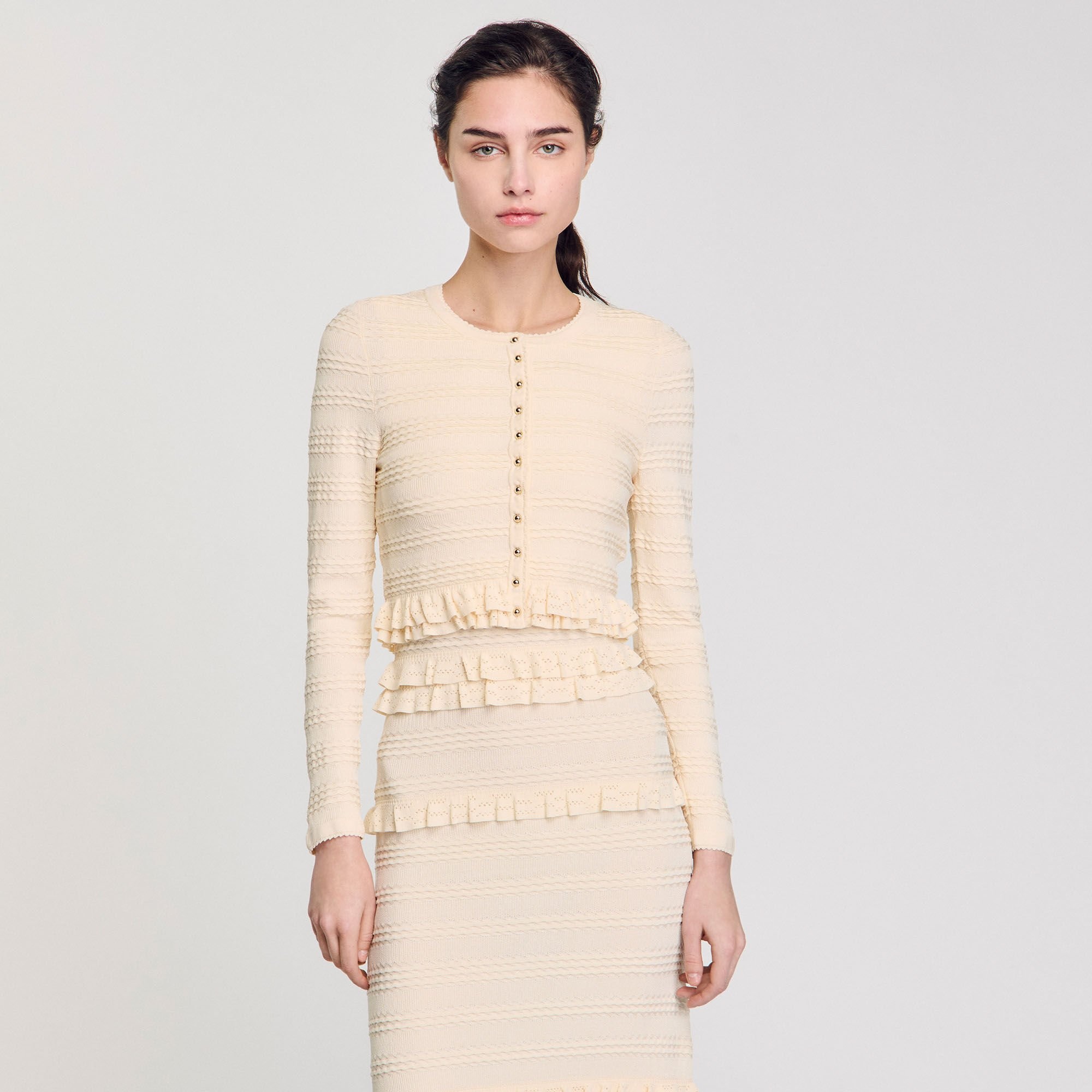 RUFFLED CARDIGAN - 4