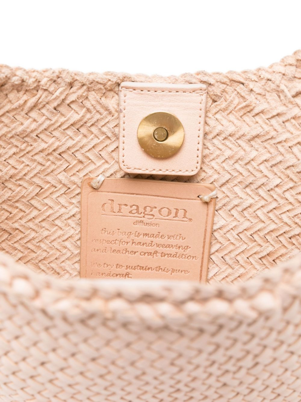 braided leather shoulder bag - 4