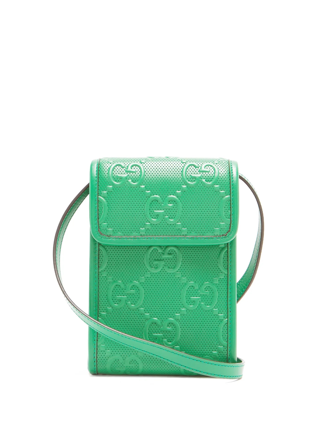 GG-logo quilted leather cross-body bag - 1