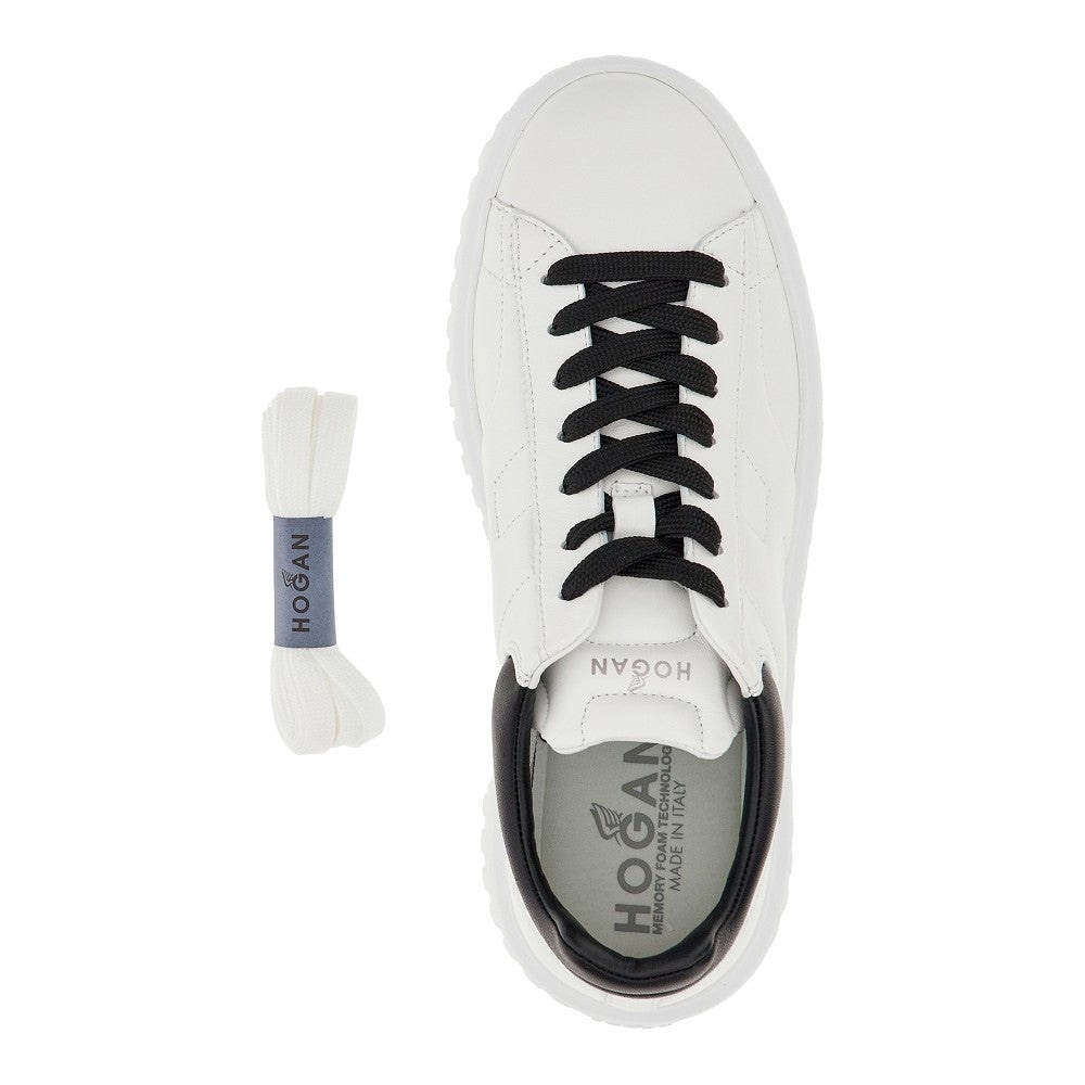 'H-STRIPES' LEATHER SNEAKERS - 4