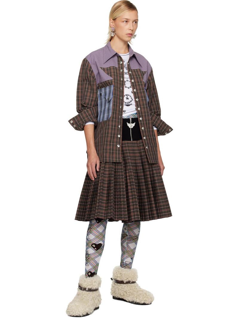 Chopova Lowena Brown & Purple Vega Shirt outlook