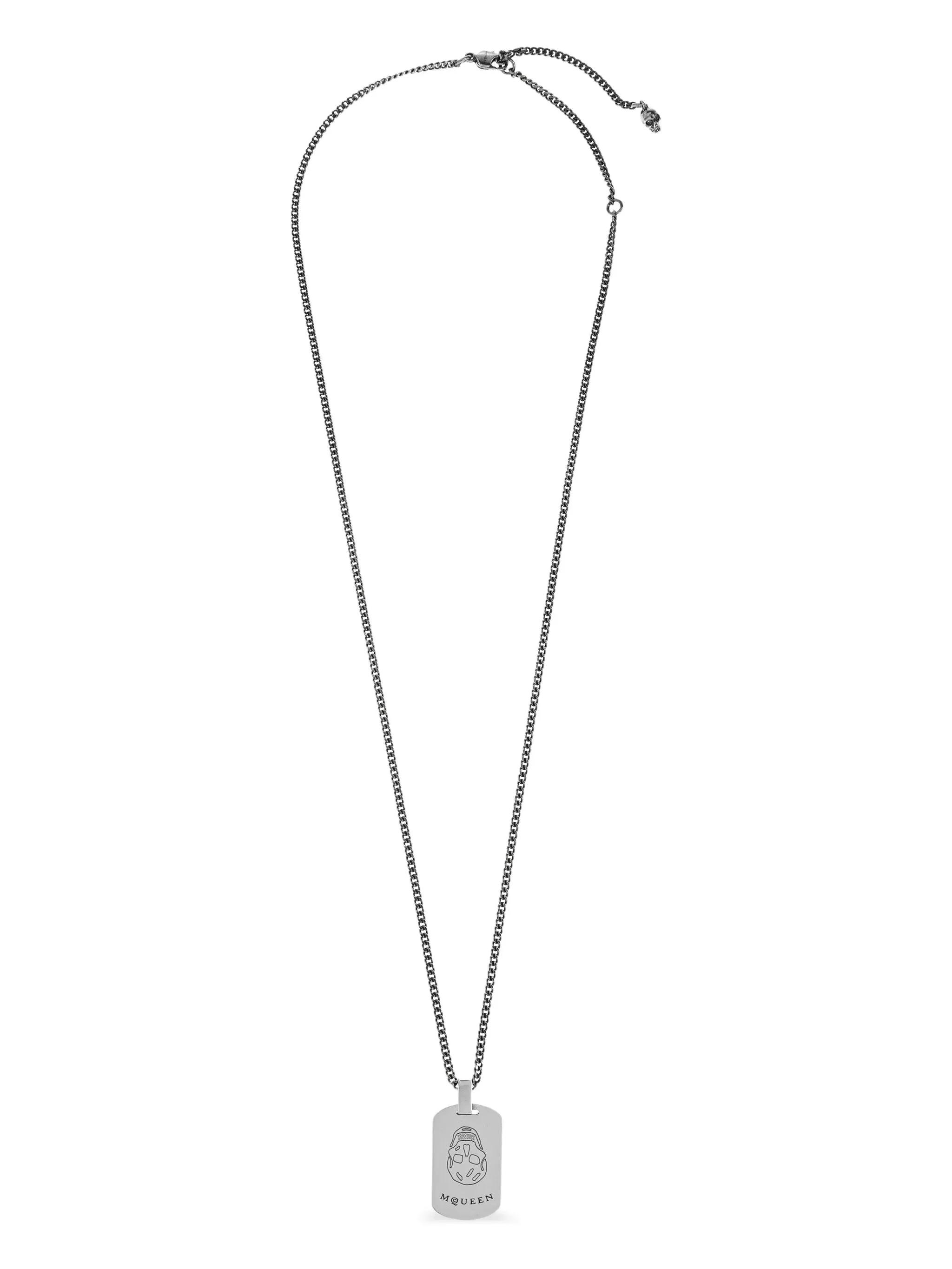 Alexander Mcqueen Engraved-logo Necklace - 1