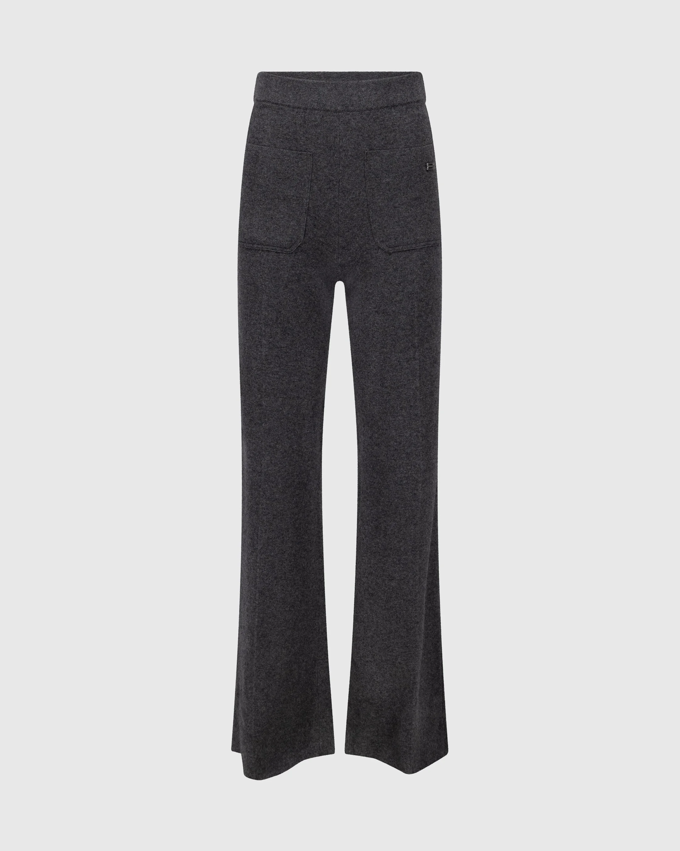 Alina Knitted Trouser In Dark Grey - 1