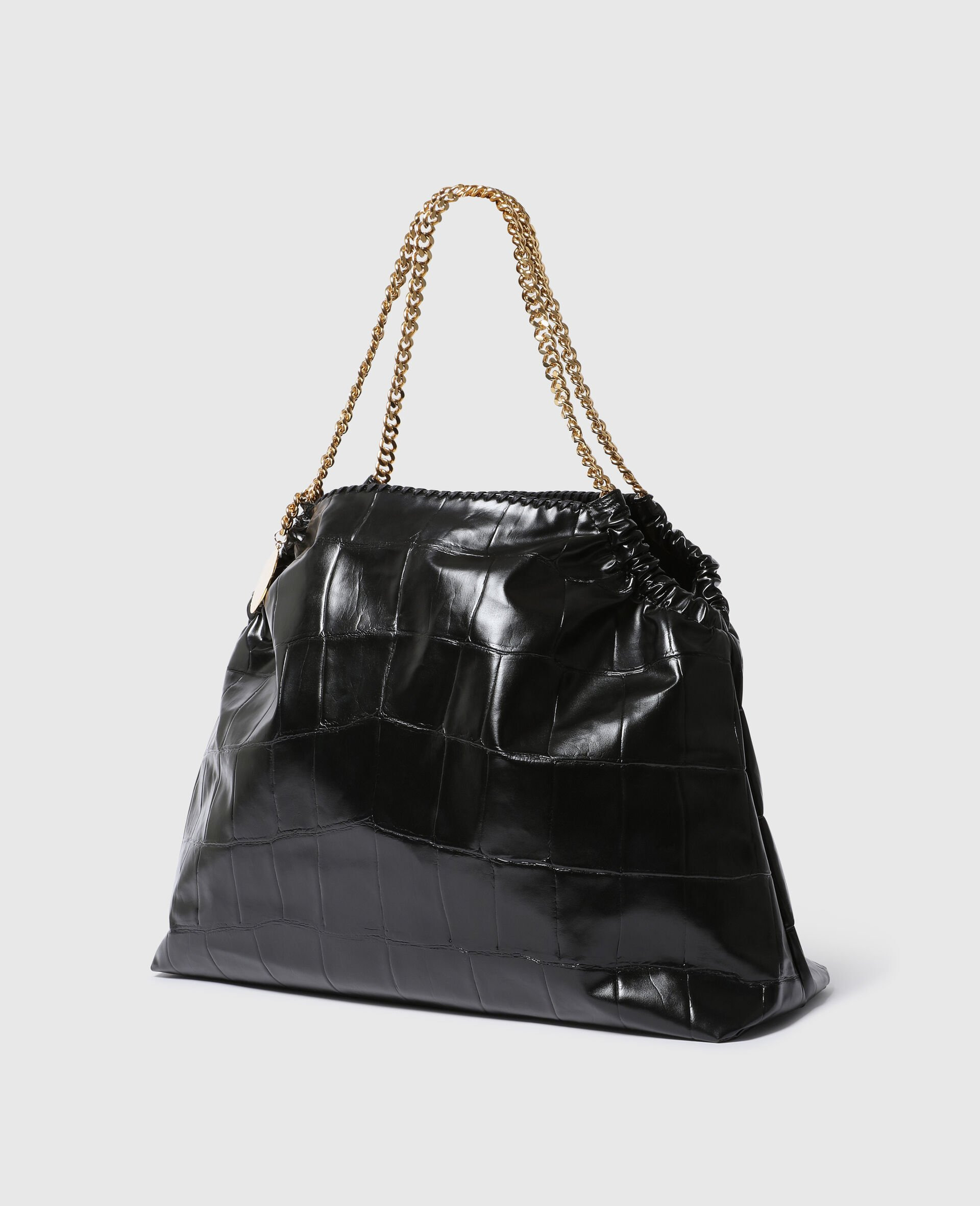 Falabella Crocodile-Embossed Drawstring Tote Bag - 3