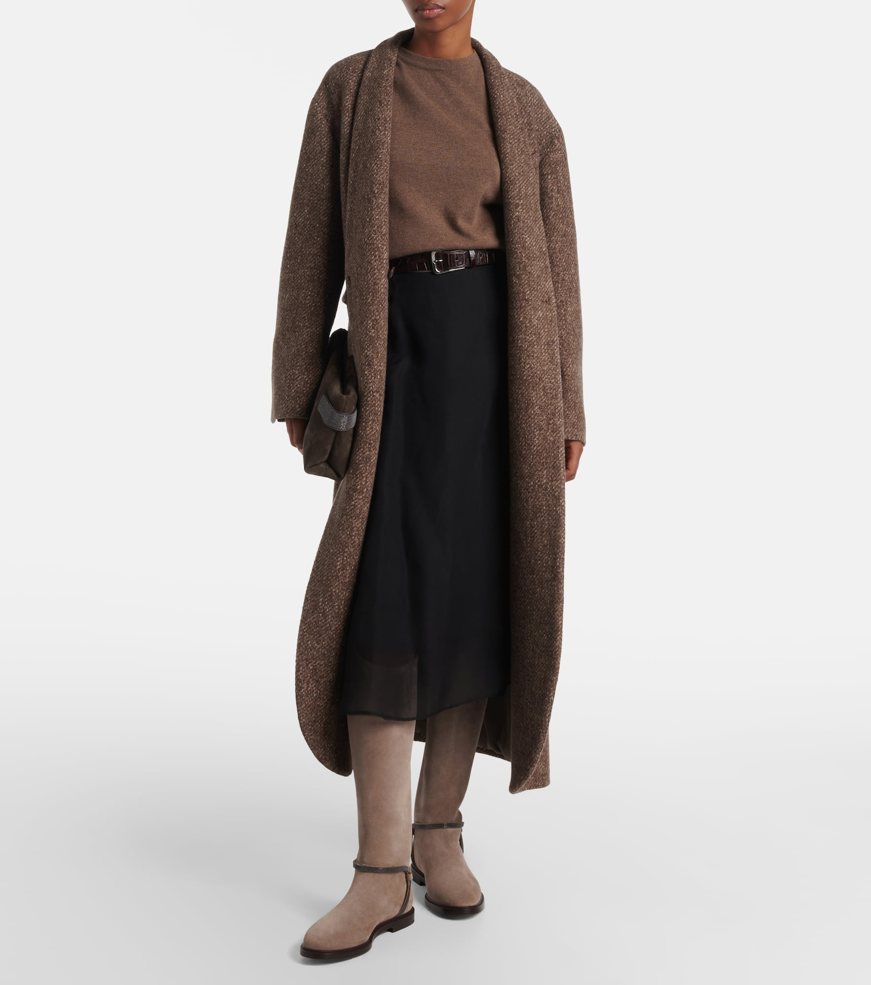 Monili suede knee-high boots - 3
