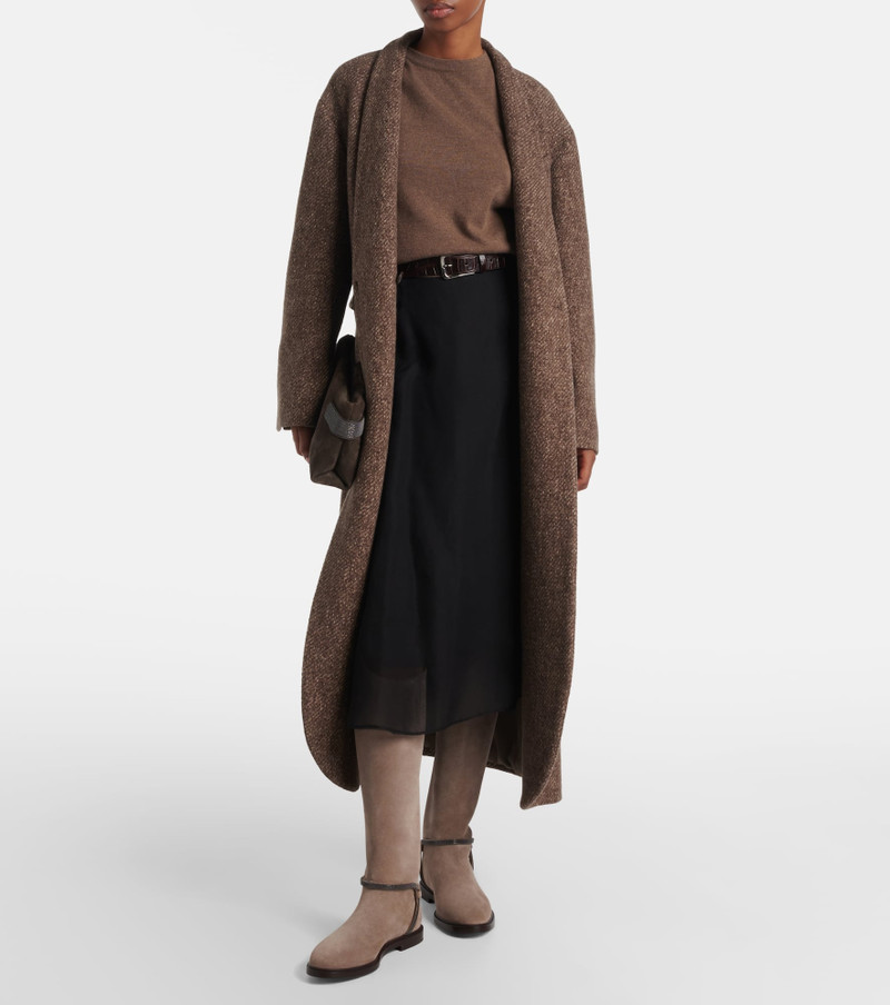 Brunello Cucinelli Monili suede knee-high boots outlook