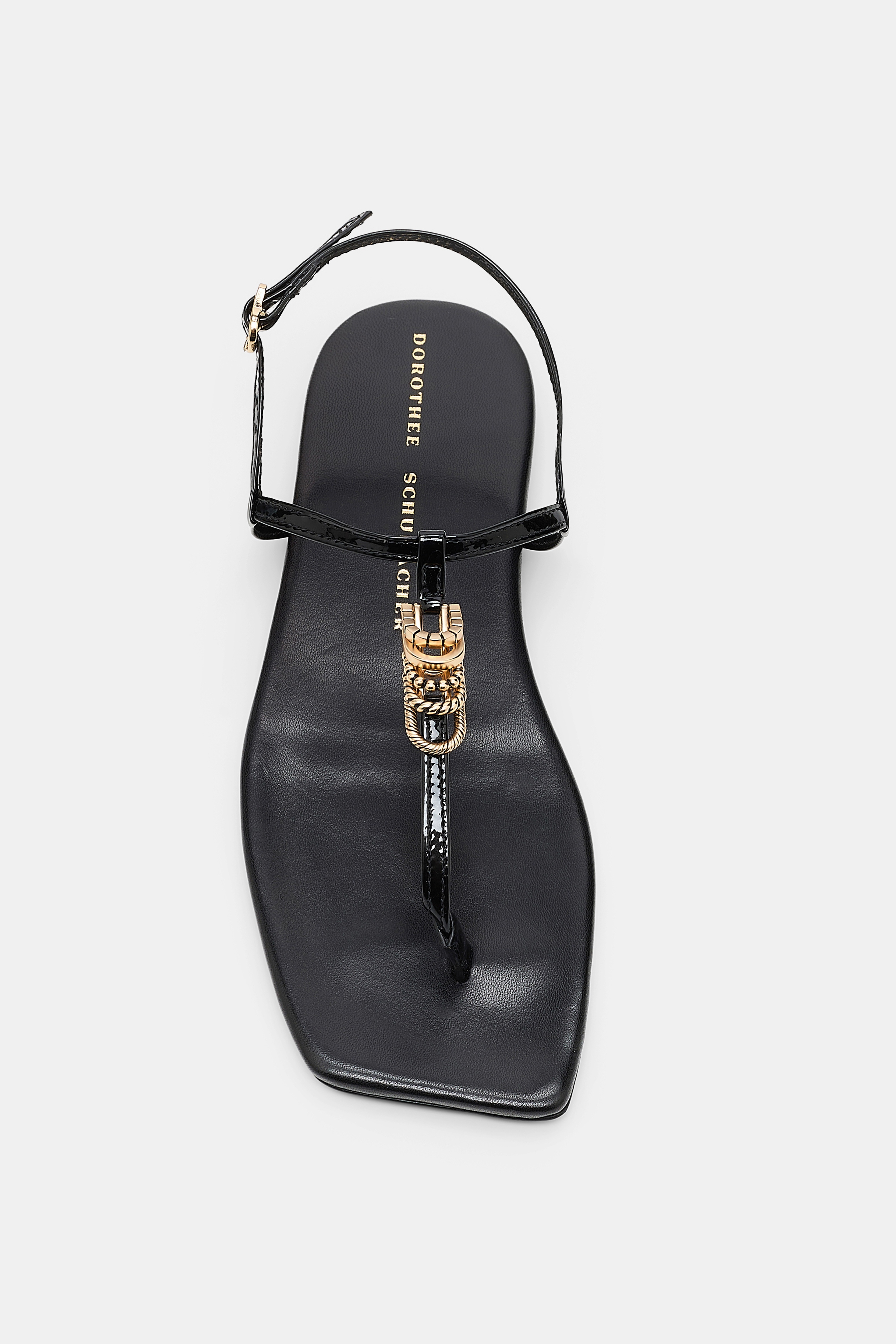 GLOSSY SHINE  D-Ring toe post sandal - 5