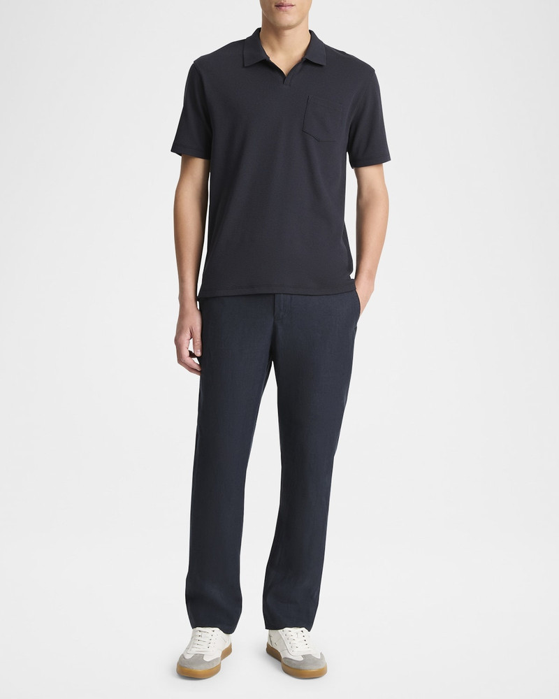 Vince Men's Textured Johnny Collar Polo Shirt outlook