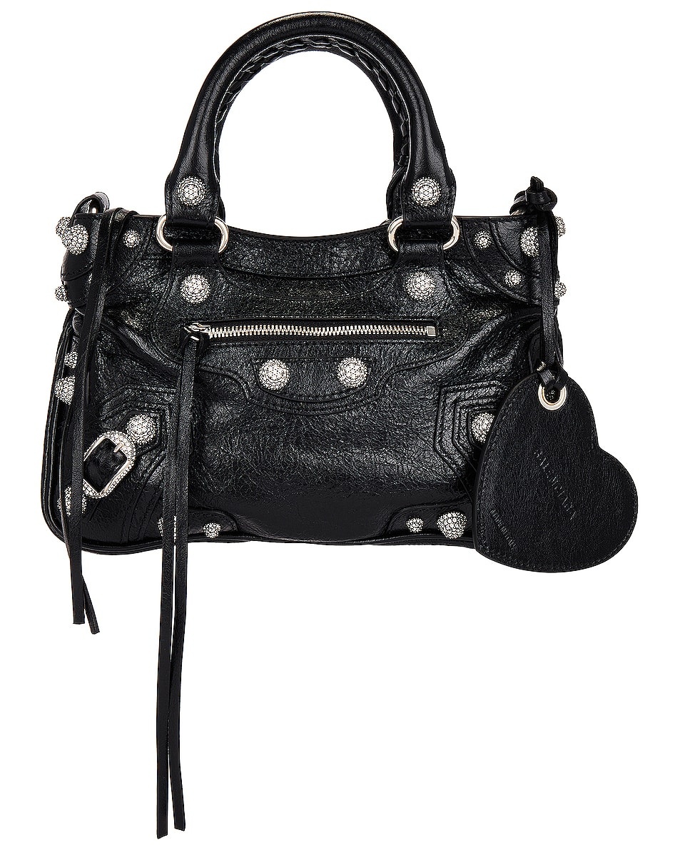 Women's Neo Cagole City Small Handbag Dirty Effect in Black