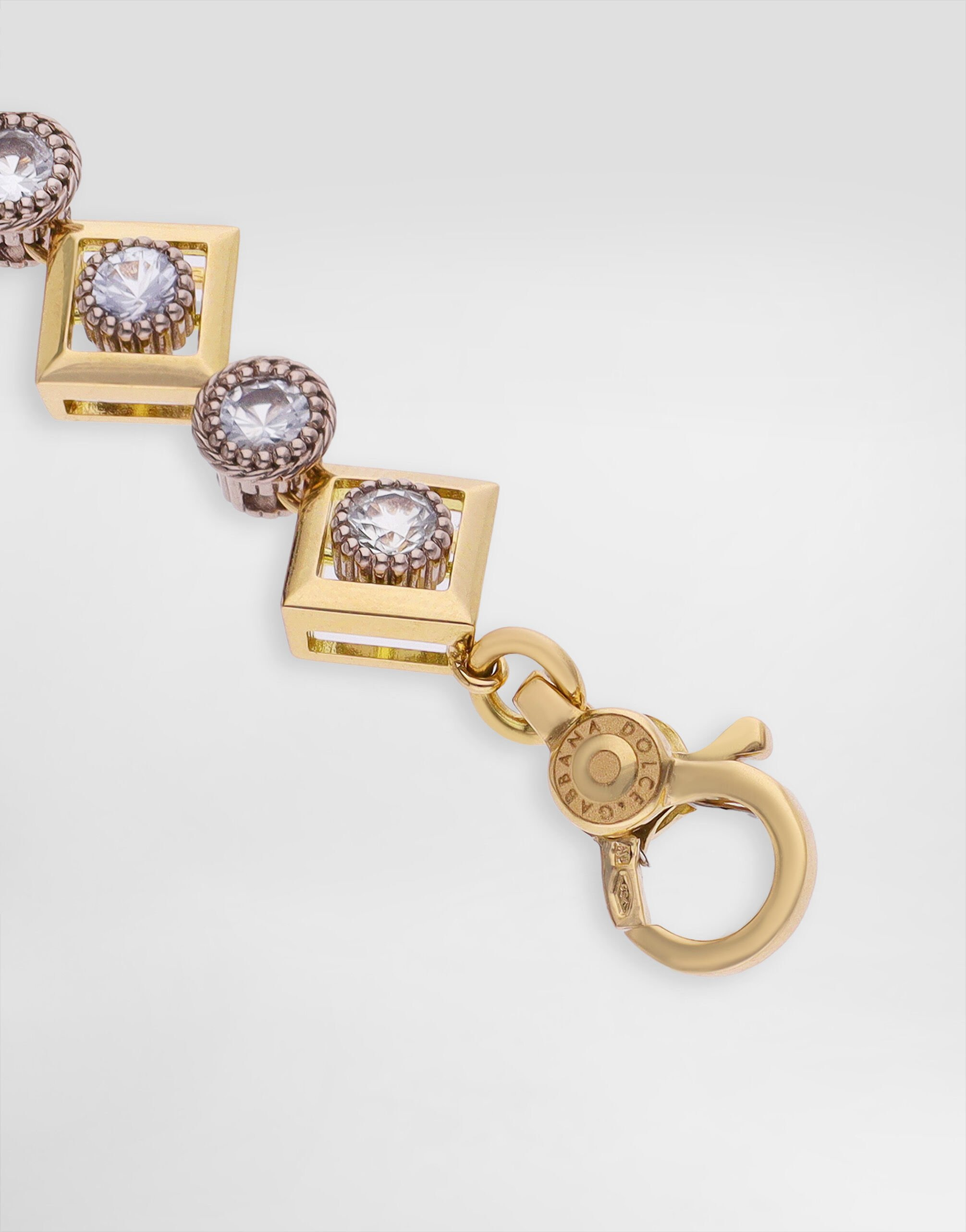 Eleganza Necklace 18-carat white and yellow gold, topazes, and sapphires. - 3