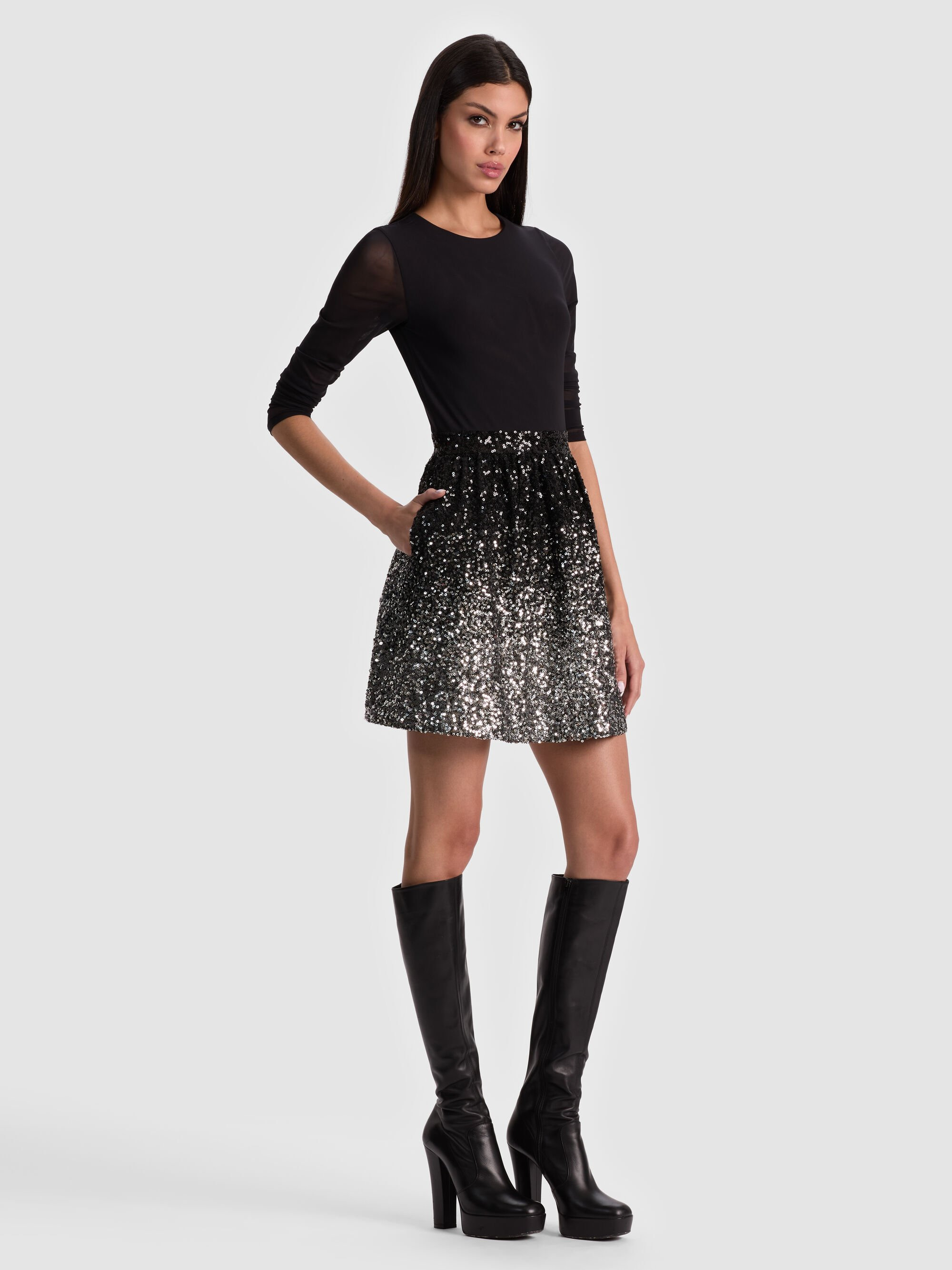 CHARA EMBELLISHED MINI DRESS - 6