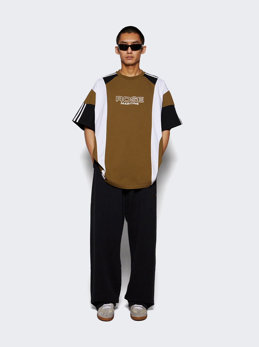 Oversized Panelled Tee Green Khaki - 5