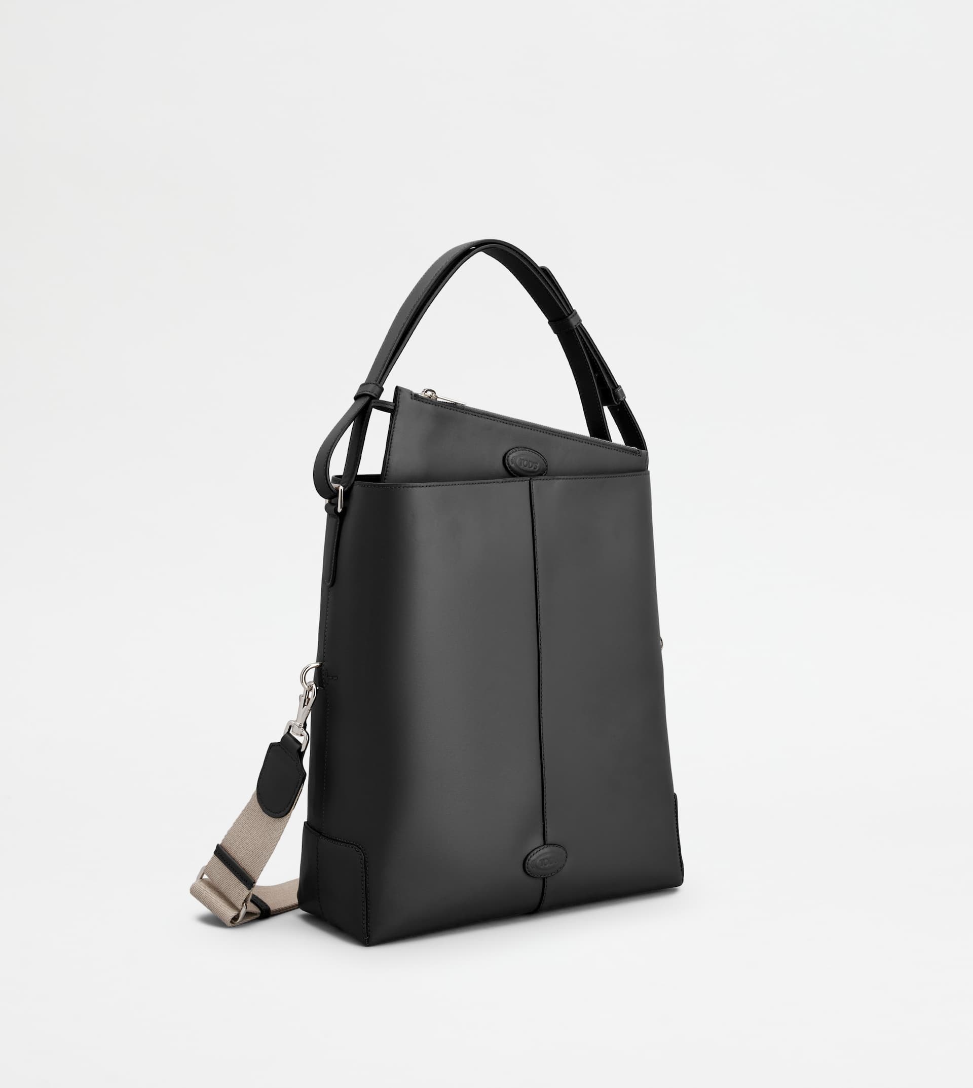 TOD'S DI BAG SHOULDER BAG IN LEATHER SMALL - BLACK - 2