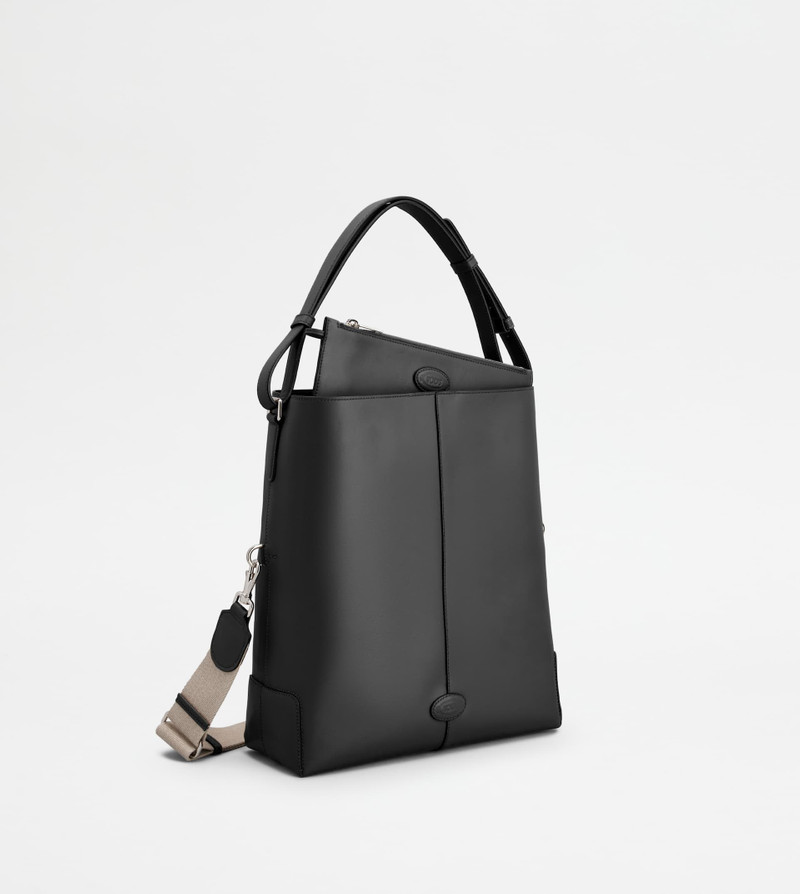 Tod's TOD'S DI BAG SHOULDER BAG IN LEATHER SMALL - BLACK outlook