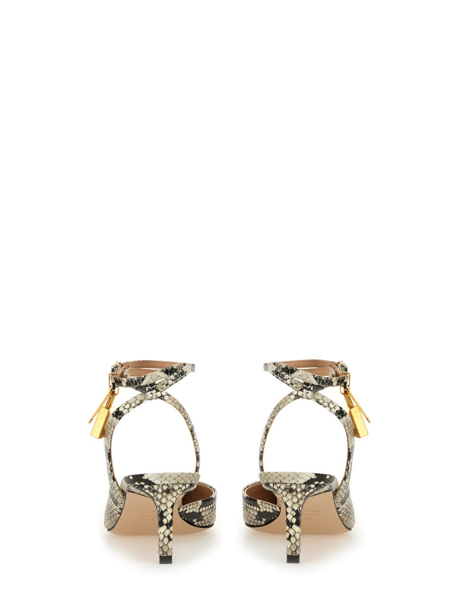 Tom Ford Women Slingback "Python Padlock" - 3
