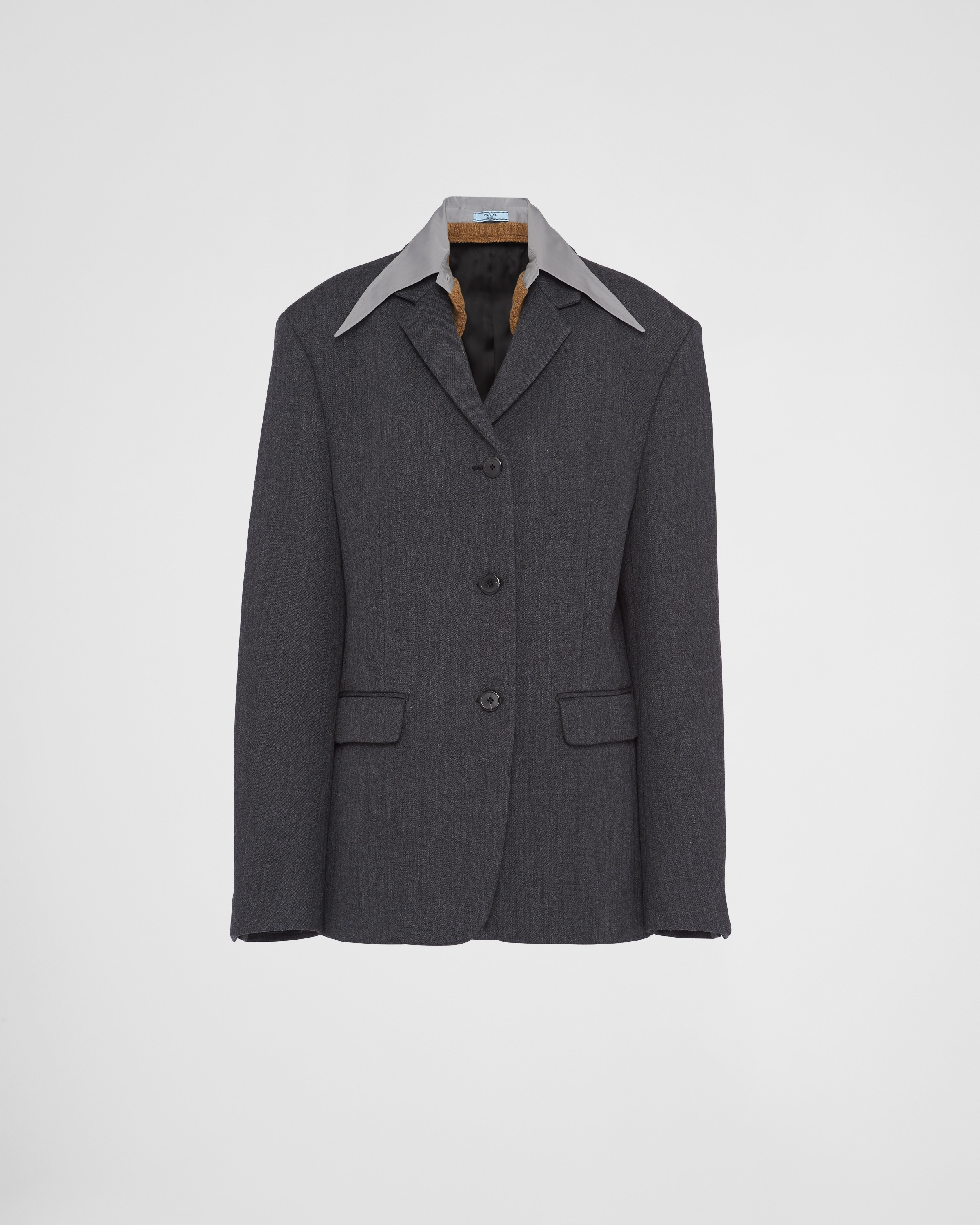 Single-breasted wool jacket - 1