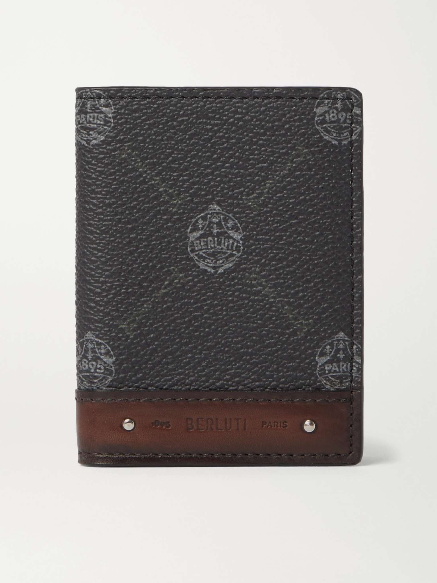 Signature Logo-Print Canvas and Leather Billfold Cardholder - 1