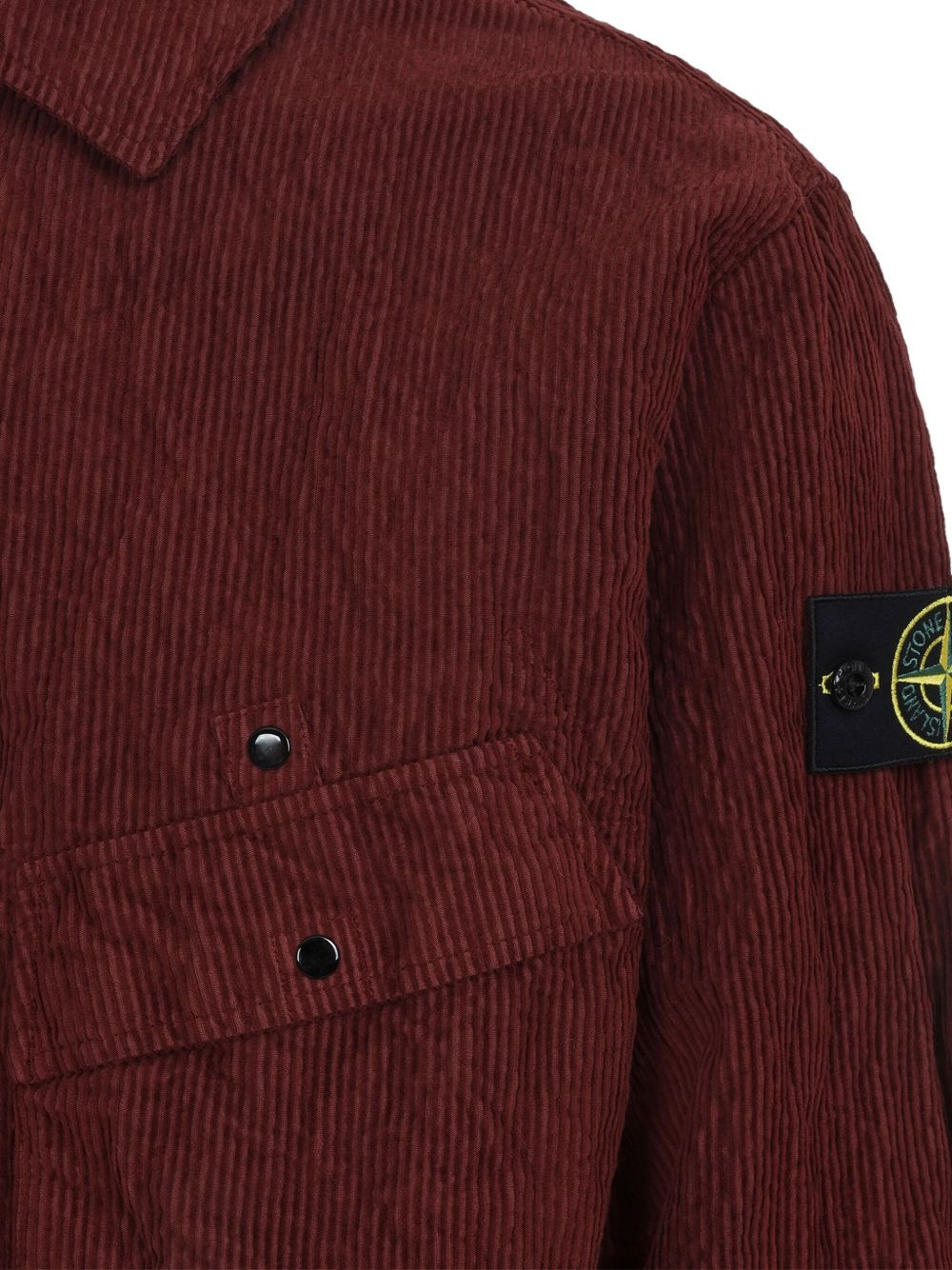 corduroy patch-pocket shirt - 3
