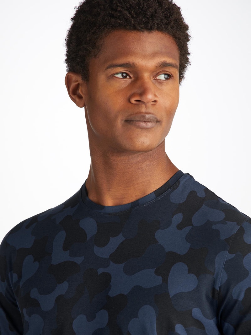 Men's T-Shirt London 11 Micro Modal Navy - 5