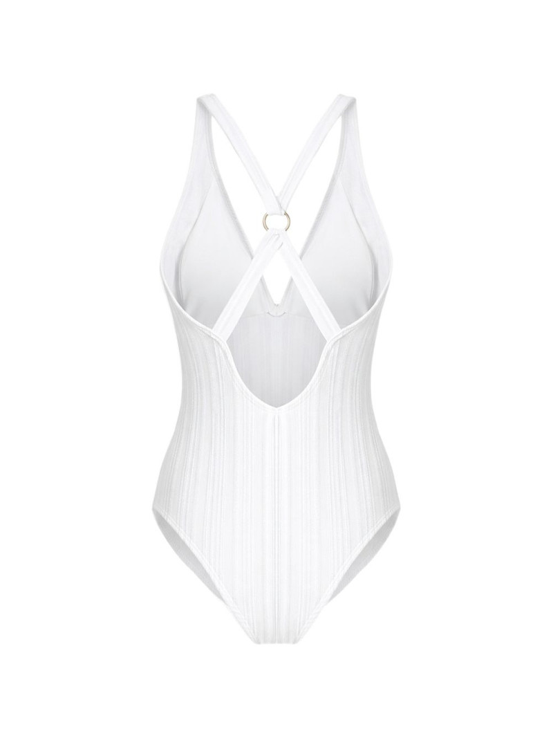 MICHAEL KORS cross-back-ring swimsuit outlook