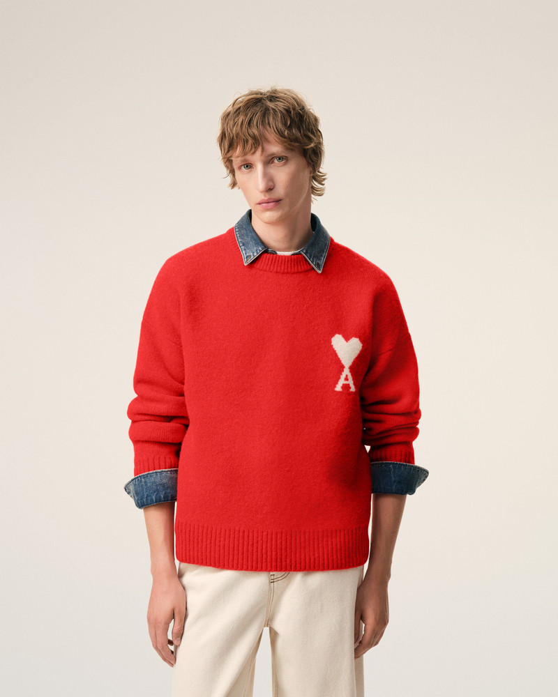 RED ALPACA AMI DE COEUR CREWNECK SWEATER 3