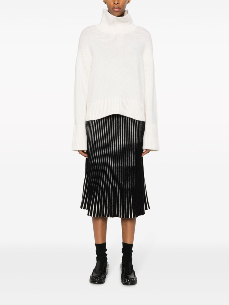 LISA YANG roll-neck ribbed cashmere jumper outlook