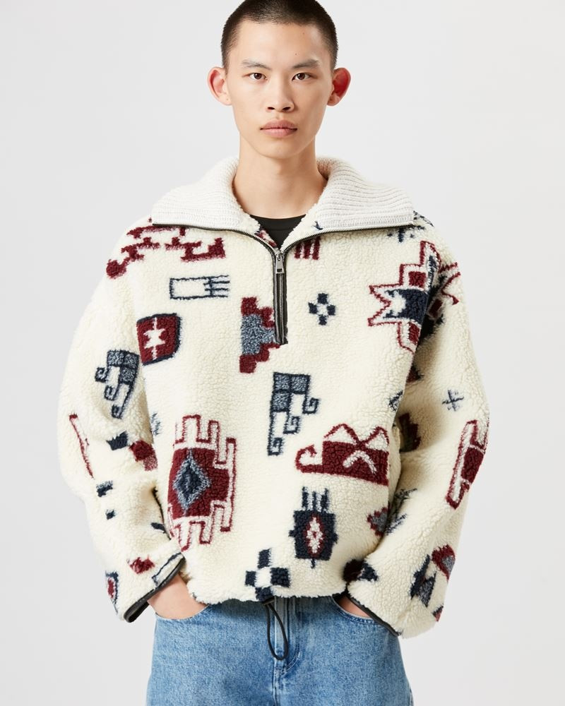 Isabel Marant MARLO GRAPHIC FLEECE JACKET outlook