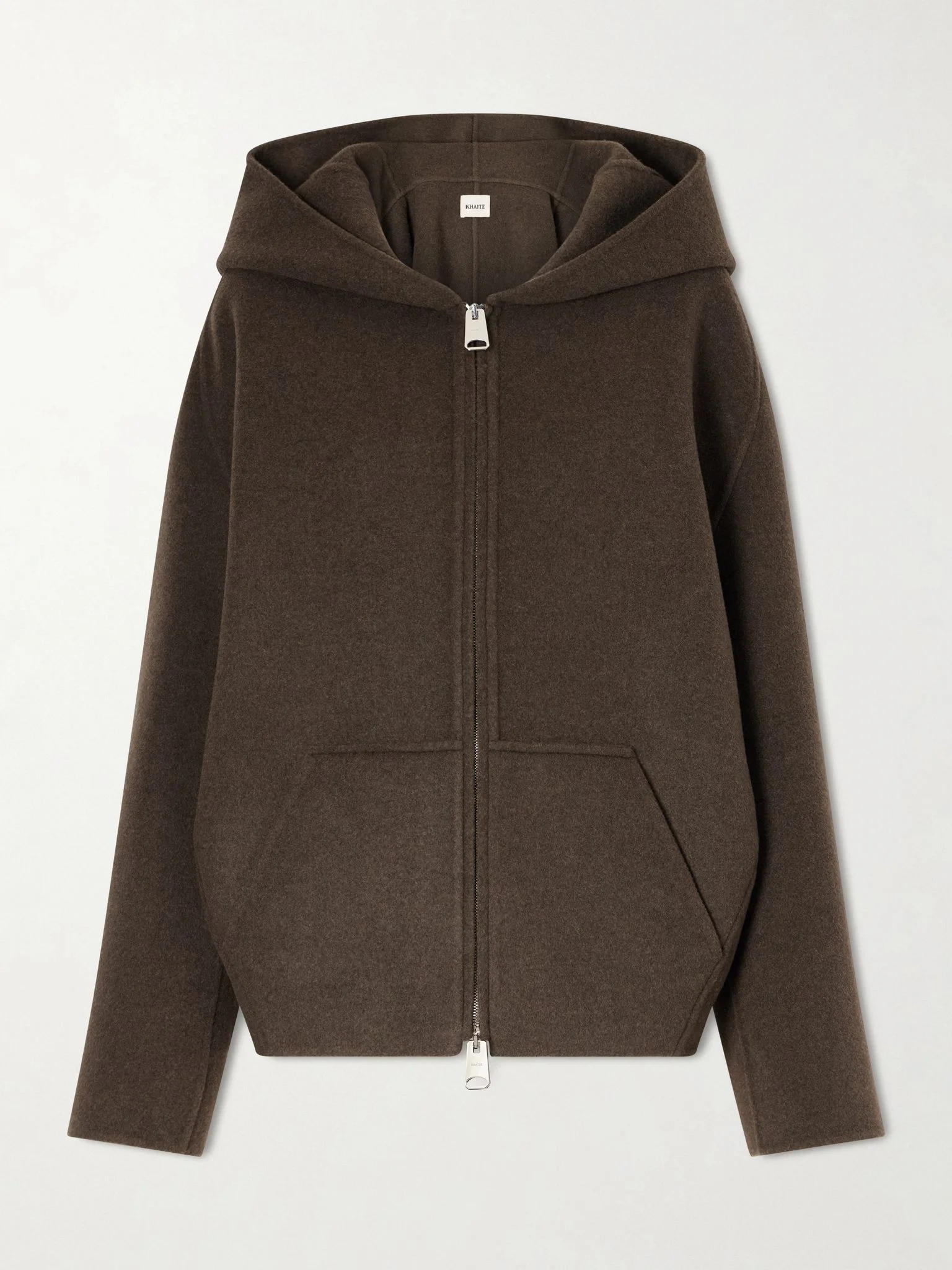 Dolem hooded wool zip-up jacket Army green - 1