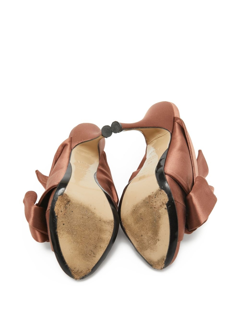 120mm knotted satin sandals - 5