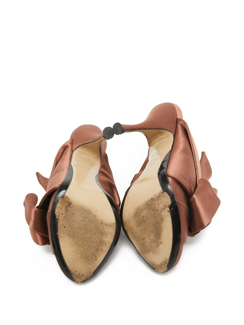 120mm knotted satin sandals 5