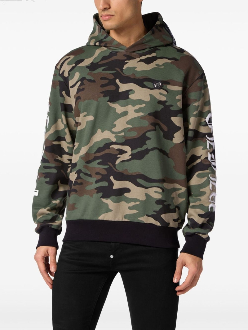 PHILIPP PLEIN Gothic Plein camouflage-pattern hoodie outlook