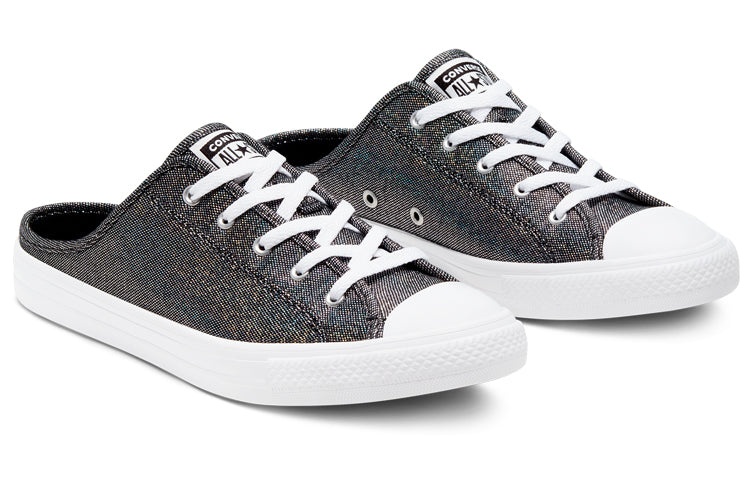 (WMNS) Converse Chuck Taylor All Star Dainty Mule Metal Black Pedal Casual Canvas Shoes 568811C - 3
