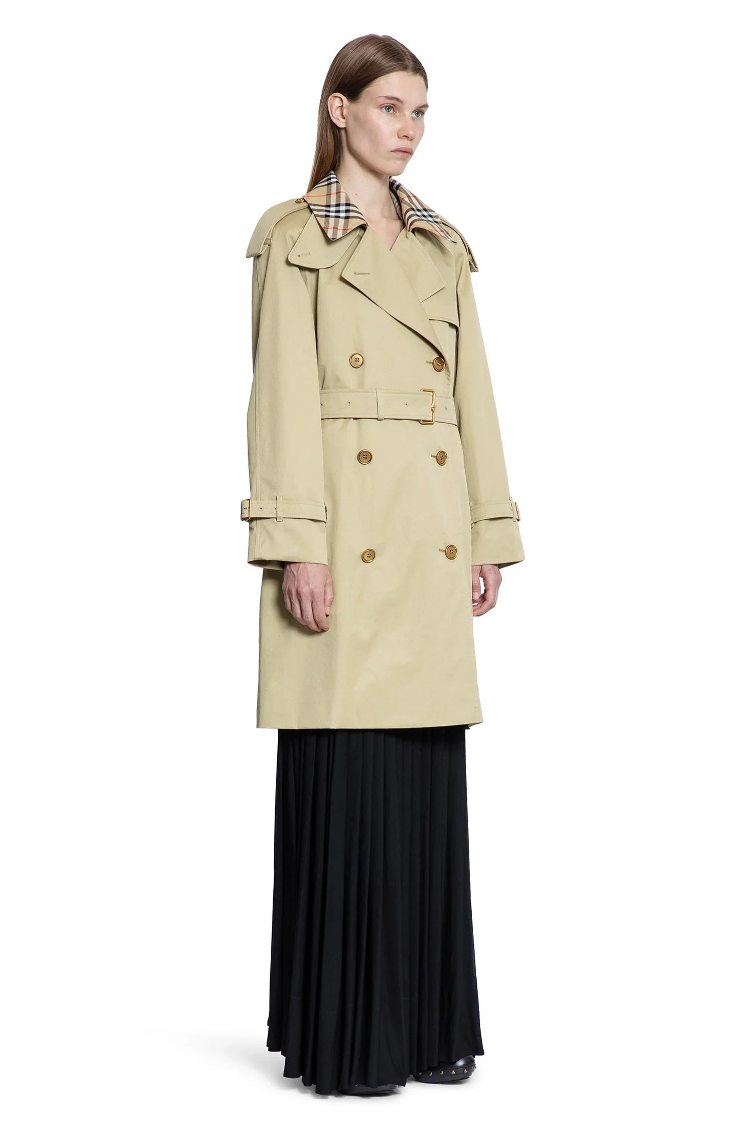 Mid-Length-Check-Collar-Castleford-Trench-Coat - 2