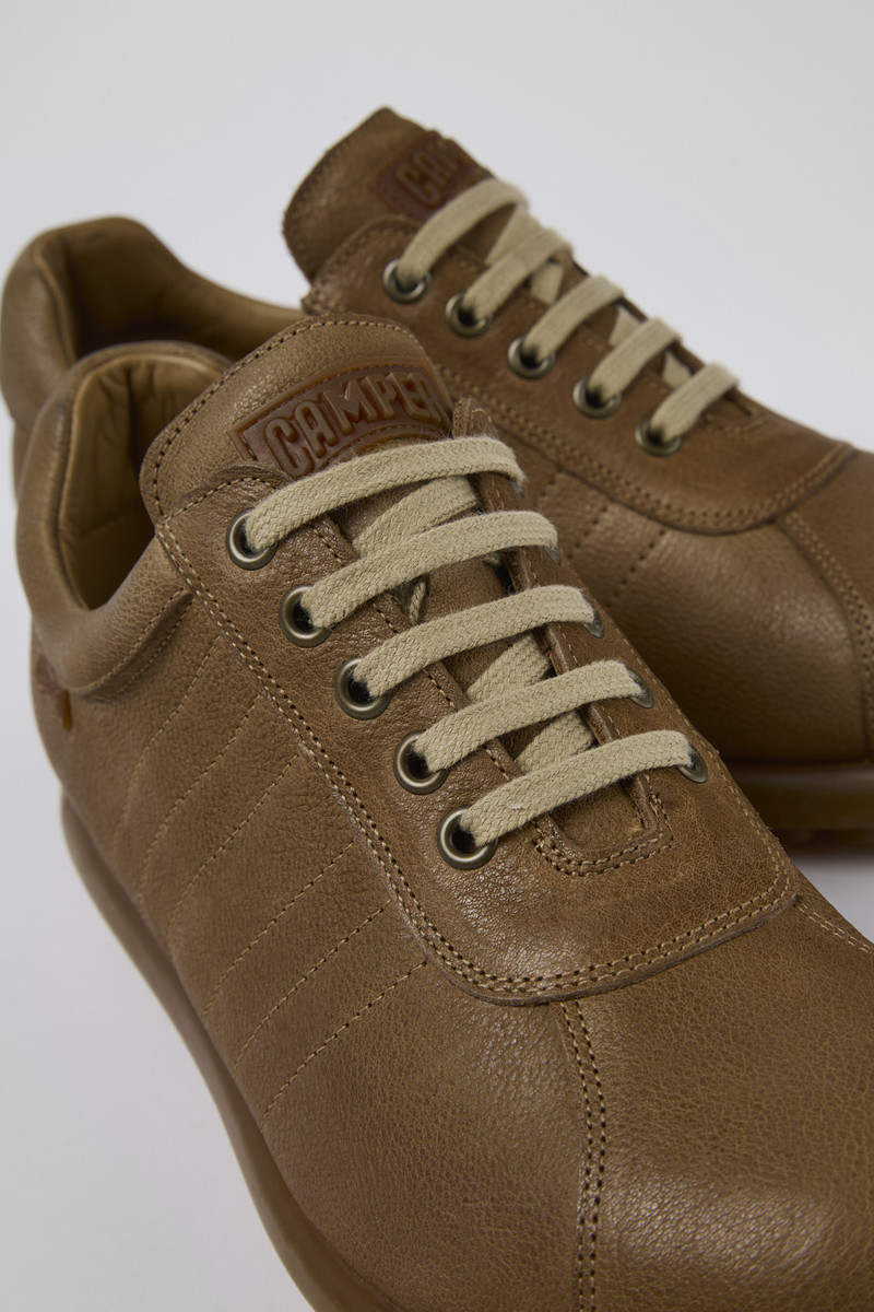 Brown Leather Oxford Sneaker for Men 2