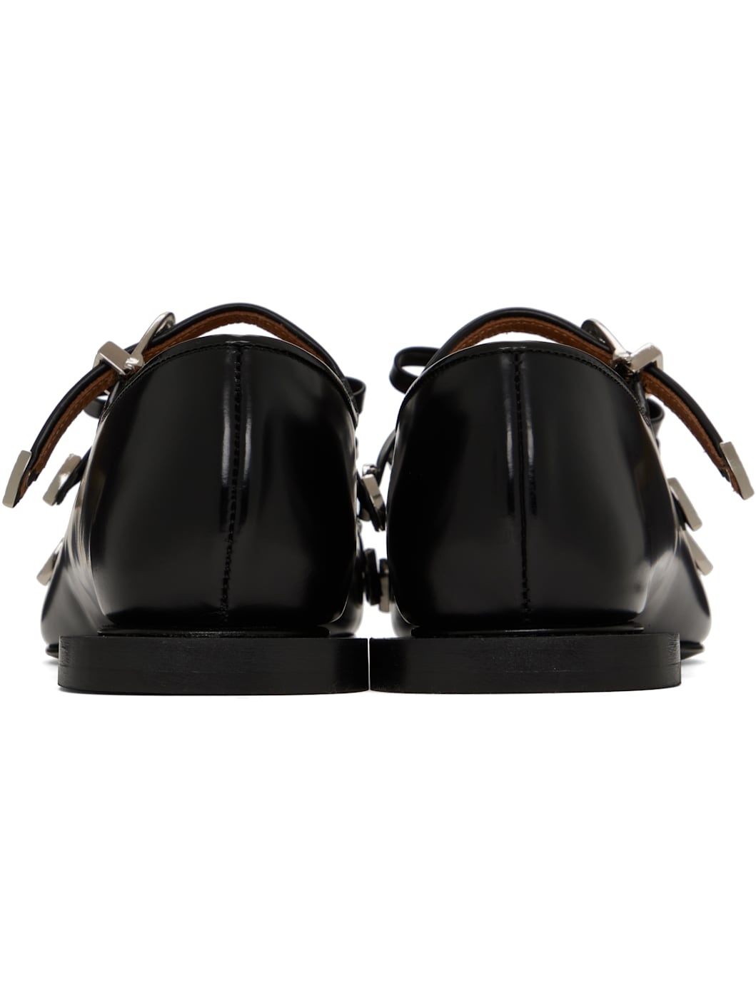 Black Pointed Toe Ribbon Ballerina Flats - 2