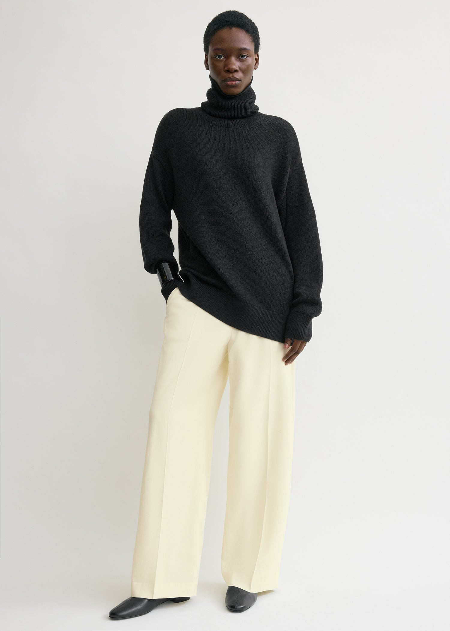 Longline turtleneck black - 3