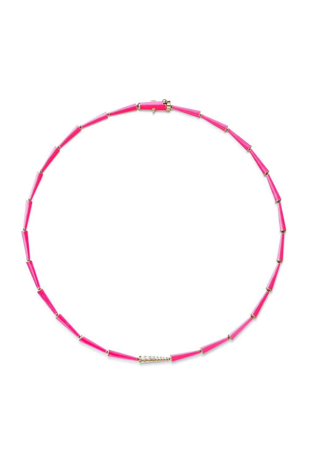 Neon Pink Lola Linked Necklace - 1