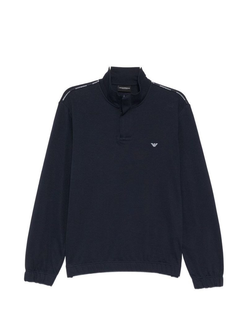logo-embroidered sweatshirt 1