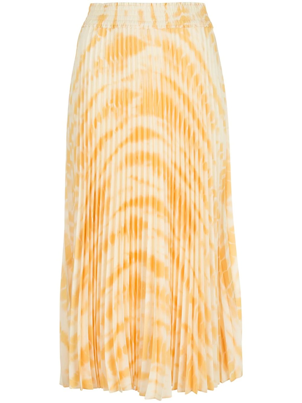 pleated tie-dye skirt - 1