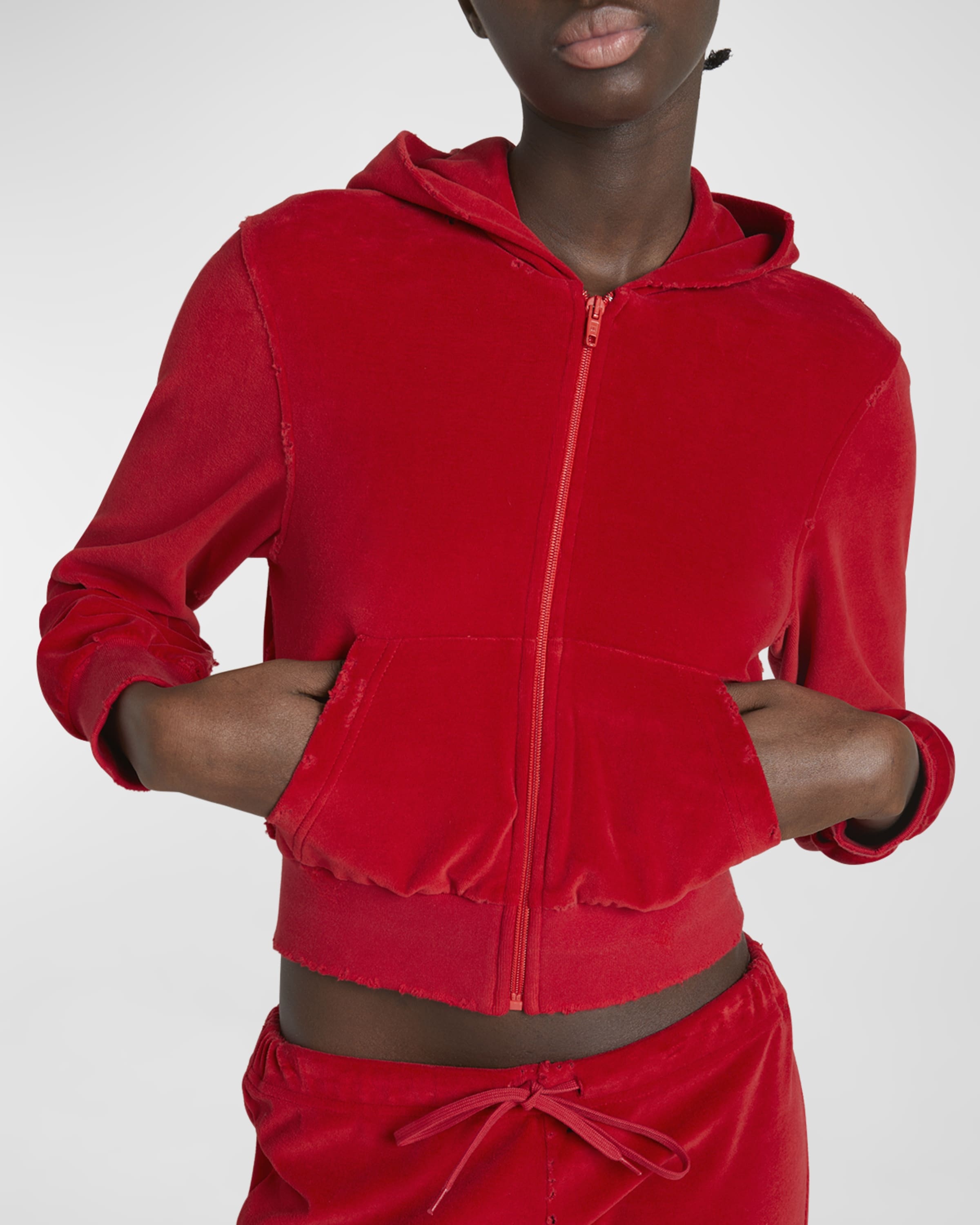 【送料&関税込】Balenciaga Velvet Full Zip Hoodie Balenciaga - Velvet full zip hoodie black - The Corner