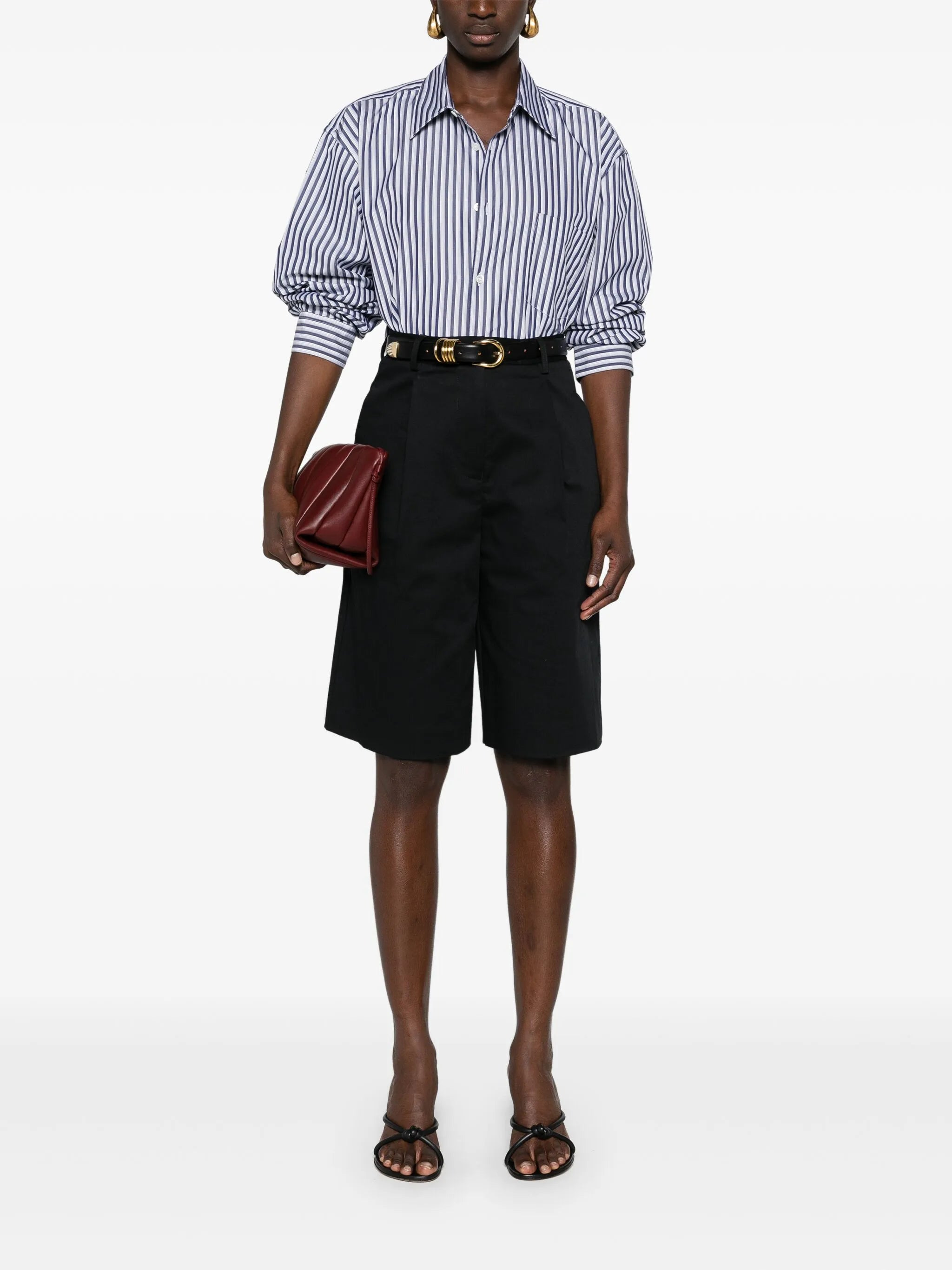 high-waist chino shorts - 2