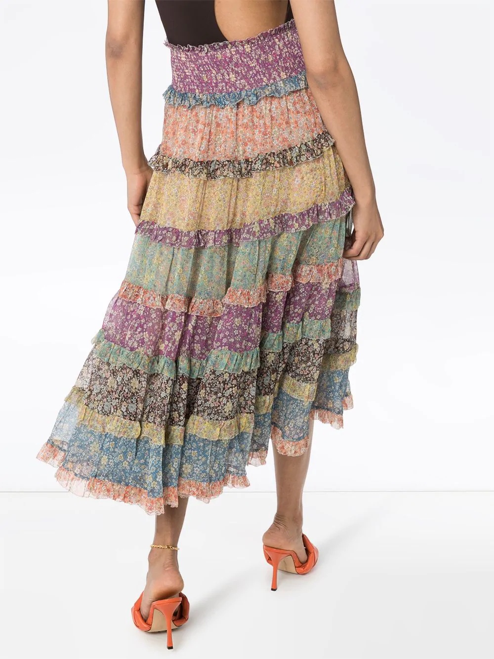 Carnaby tiered midi skirt - 3