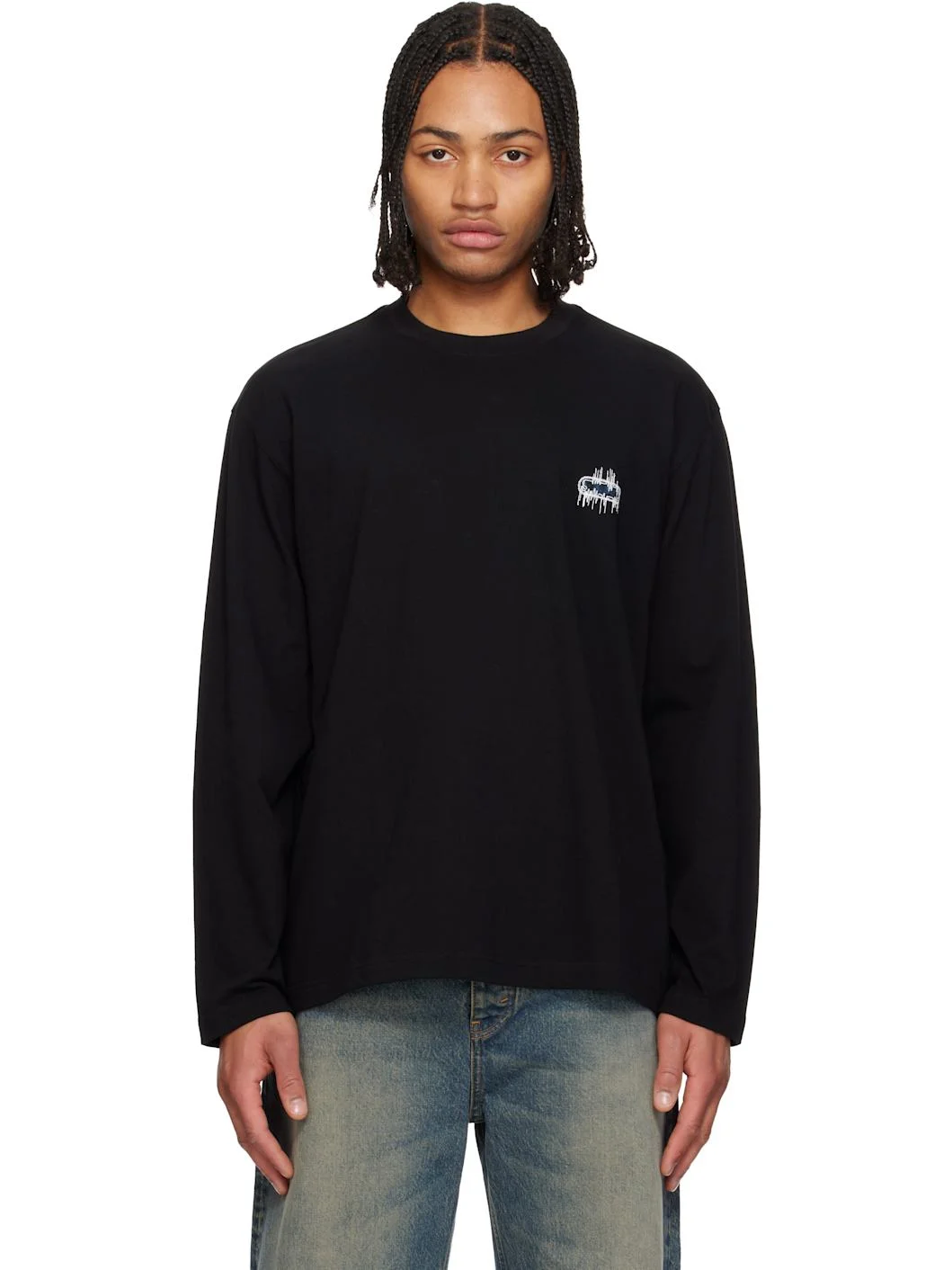 Black Sound Wave Back Logo T-shirt - 1